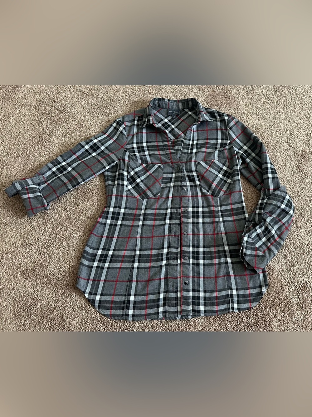 Market & Spruce Plaid Button-Up Shirt